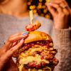 Christmas Burger close up 